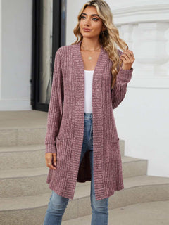 Drop Shipping Open Front Long Sleeve Cardigan - Primrose Signature Boutique
