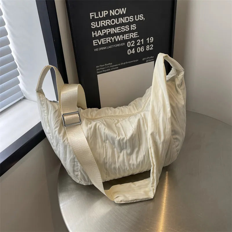 Pleated Dumpling Crossbody Bag-zoom-