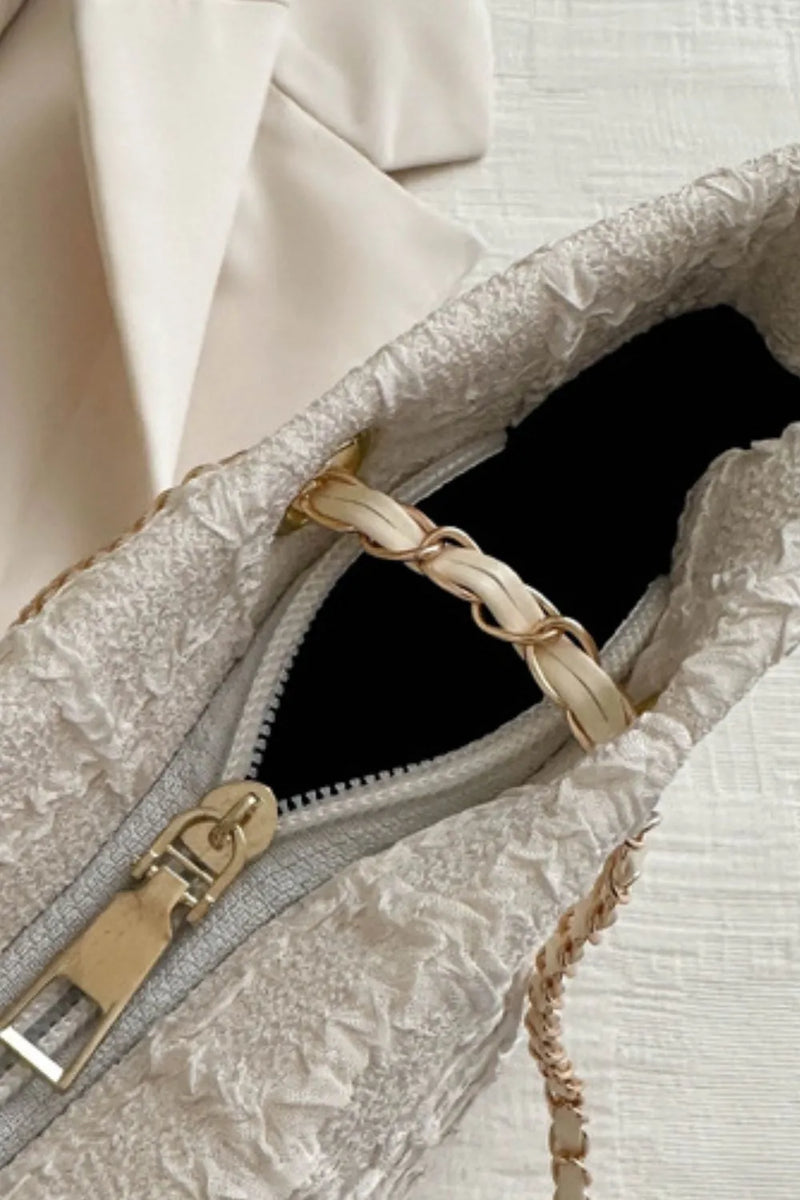 Polyester Texture Chain Tote bag-zoom-