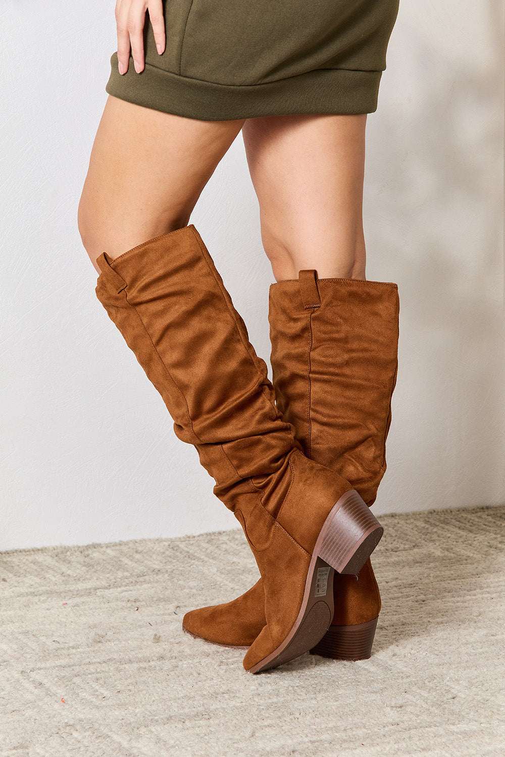 East Lion Corp Block Heel Knee High Boots - Primrose Signature Boutique