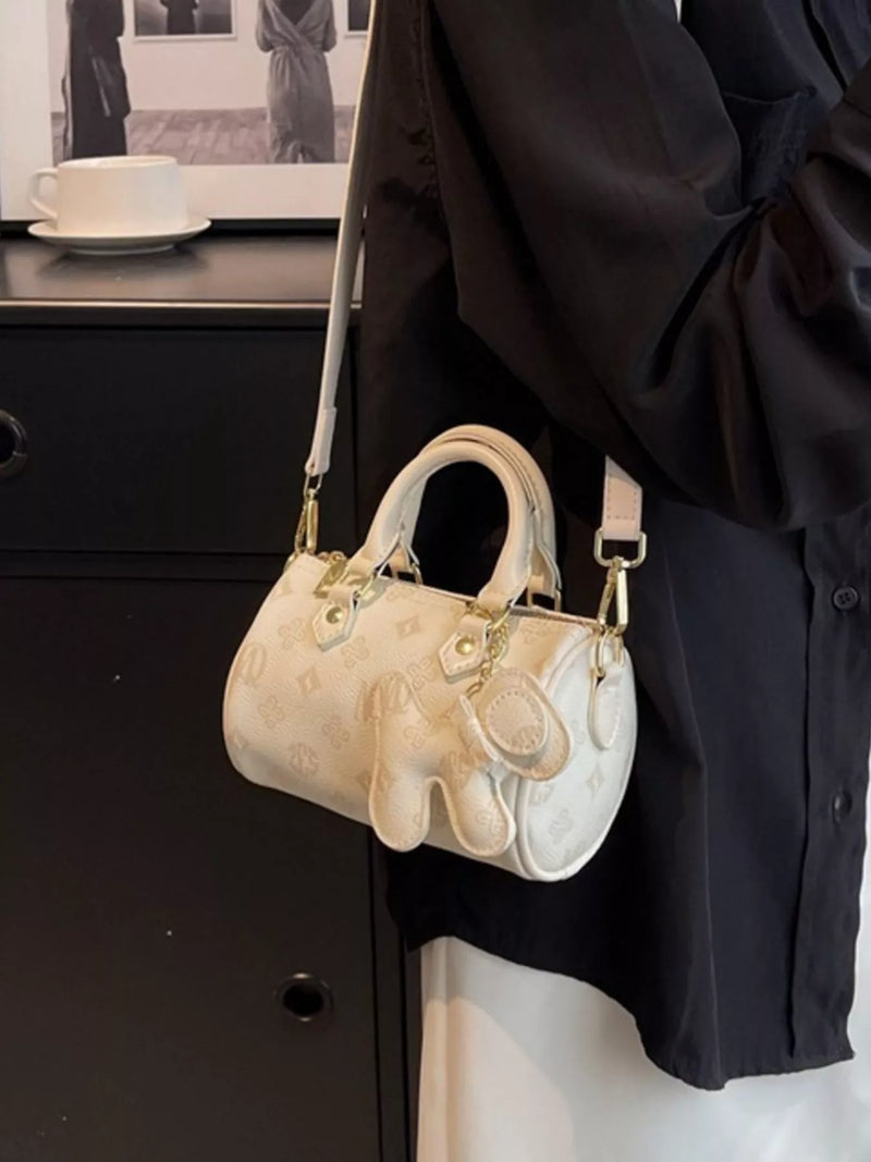 Barrel Crossbody Bag with Charm-zoom-