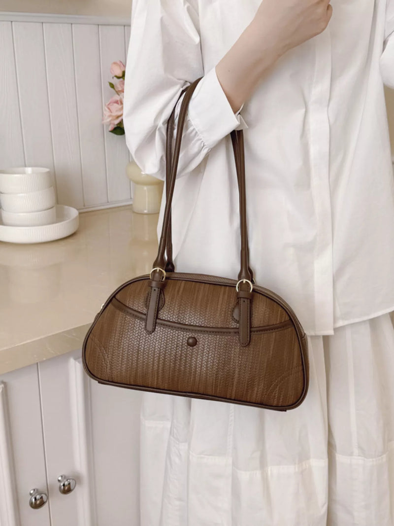 Vintage Buckle Shoulder Bag-zoom-