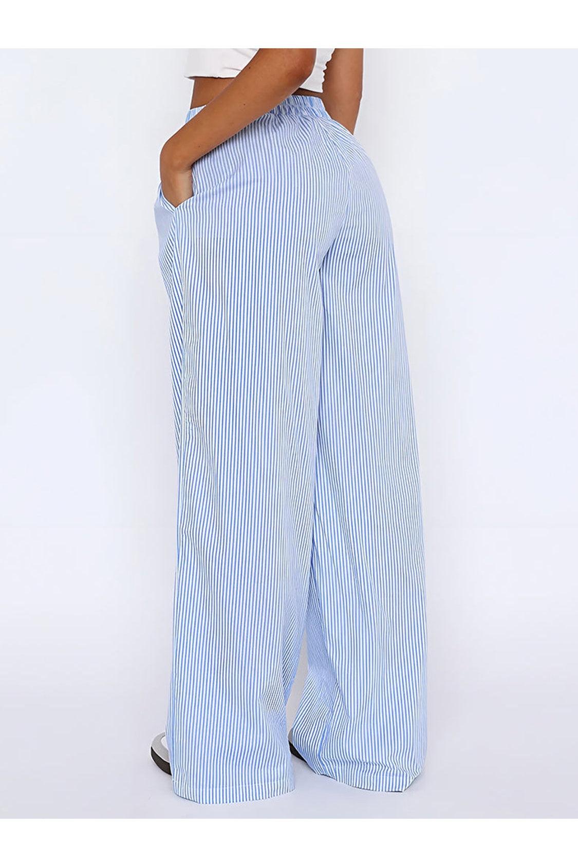 Elastic Waist Wide Leg Pants - Primrose Signature Boutique