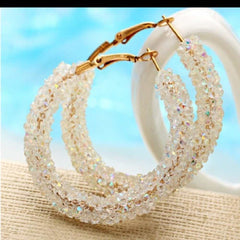 Elegant Acrylic Crystal Hoops - Primrose Signature Boutique