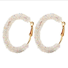 Elegant Acrylic Crystal Hoops - Primrose Signature Boutique