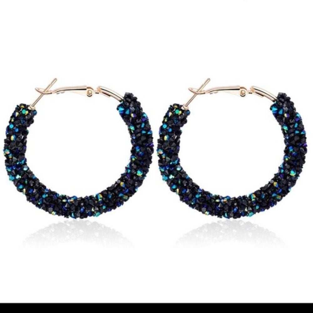 Elegant Acrylic Crystal Hoops - Primrose Signature Boutique