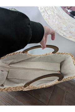 Elise Lined Woven Tote - Primrose Signature Boutique