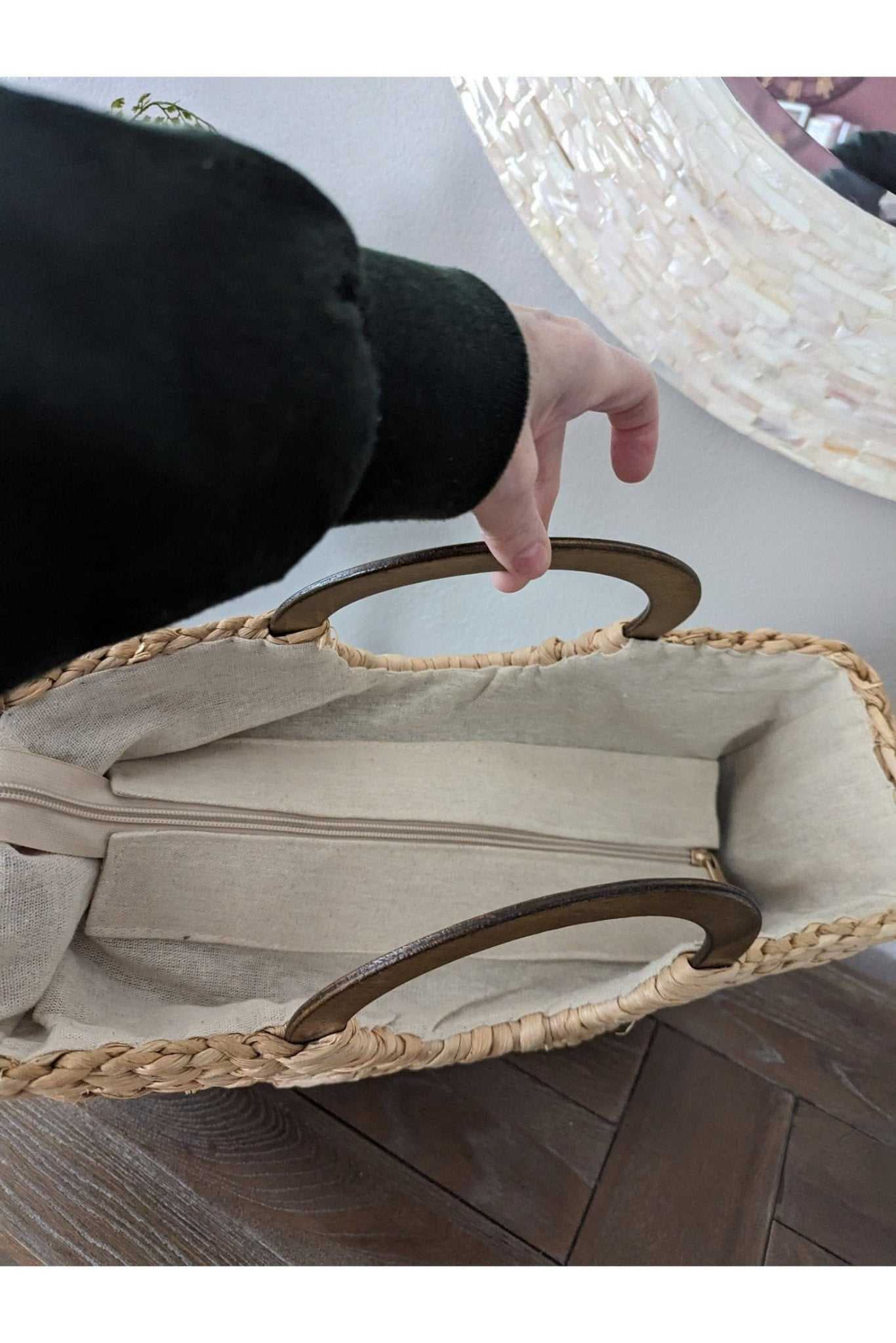 Elise Lined Woven Tote - Primrose Signature Boutique