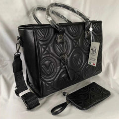 Extra Large Black Quilted Tote Bag - Primrose Signature Boutique