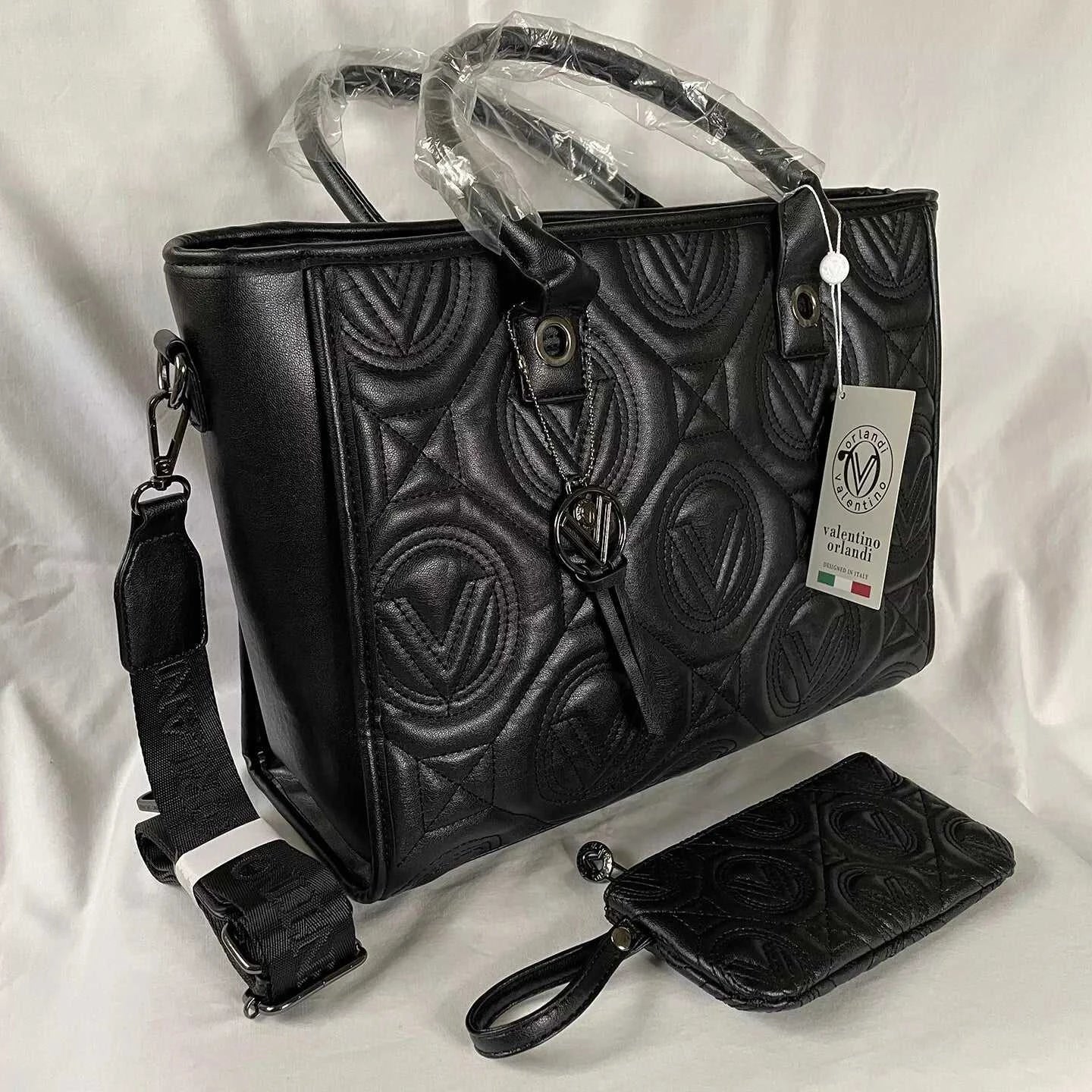 Extra Large Black Quilted Tote Bag - Primrose Signature Boutique