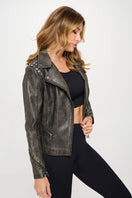 Switch Coalition LA Studded Classic Moto Faux Leather Jacket 3 image