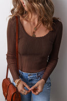 Switch Scoop Neck Long Sleeve Knit Top 2 image