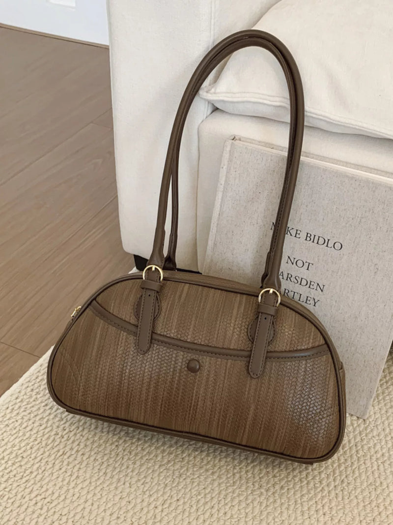 Vintage Buckle Shoulder Bag-zoom-