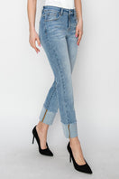 Switch RISEN Full Size High Rise Cuffed Slim Straight Jeans 3 image