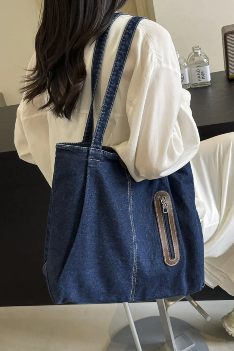 Medium Denim Tote Bag-zoom-