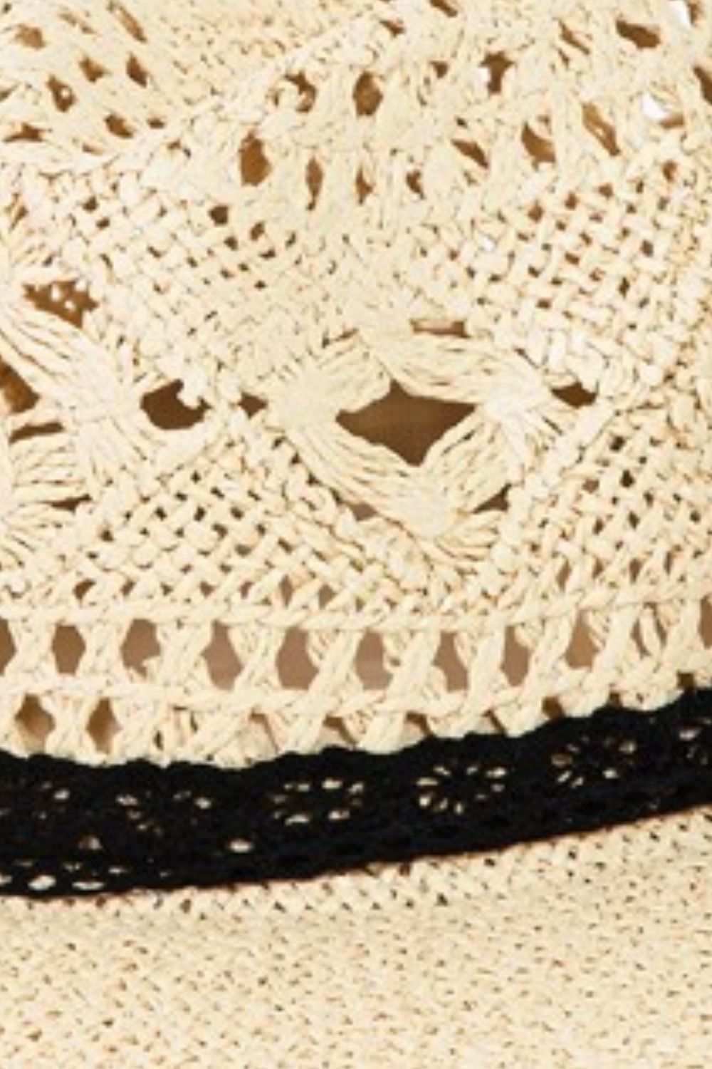 Fame Openwork Lace Detail Wide Brim Hat - Primrose Signature Boutique