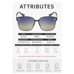Fashion Full Frame Polarized UV400 Sun Protection Sunglasses - Primrose Signature Boutique