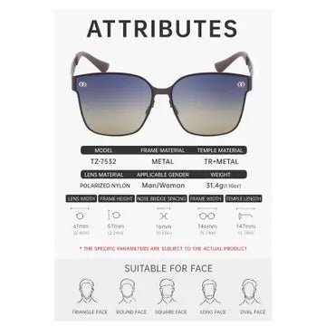 Fashion Full Frame Polarized UV400 Sun Protection Sunglasses-zoom-