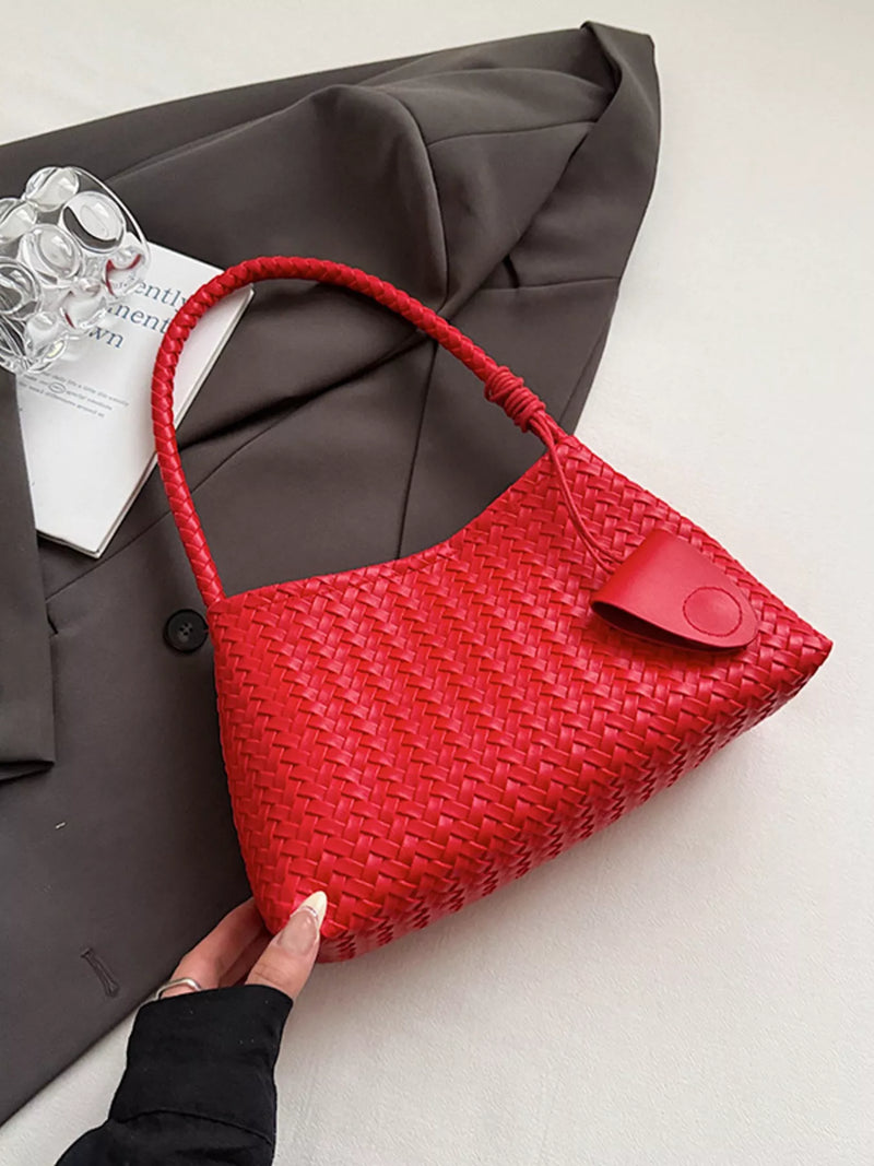 Woven Lightweight Shoulder Bag-zoom-