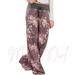 Floral drawstring lounge pants - Primrose Signature Boutique
