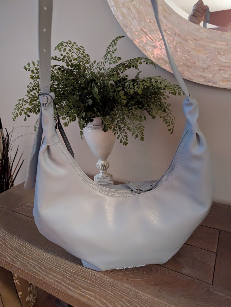 French Connection Vegan Leather Layla Half Moon Hobo Bag-zoom-
