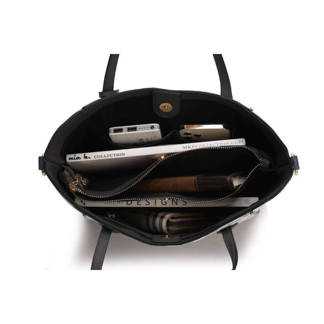 Gianna Vegan Leather Women Tote & matching Wallet by Mia K - Primrose Signature Boutique