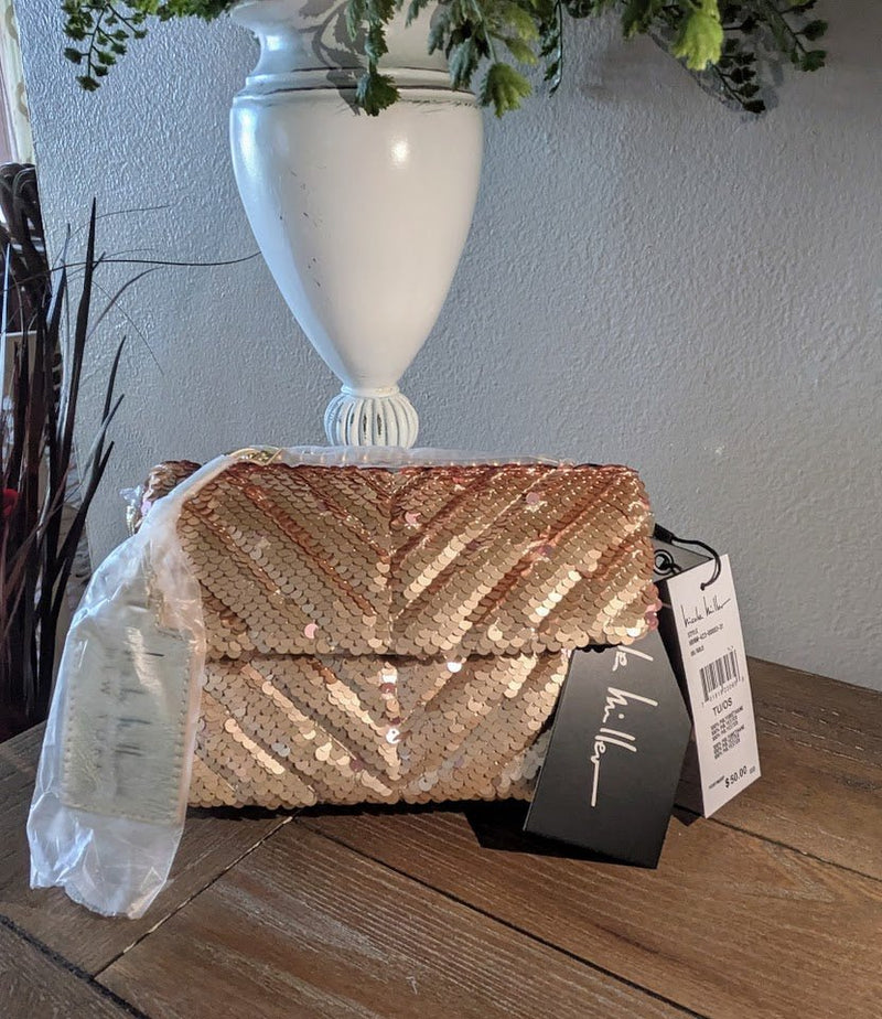 Gold Glitter Nicole MItchell Crossobdy Bag-zoom-