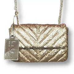 Gold Glitter Nicole MItchell Crossobdy Bag - Primrose Signature Boutique