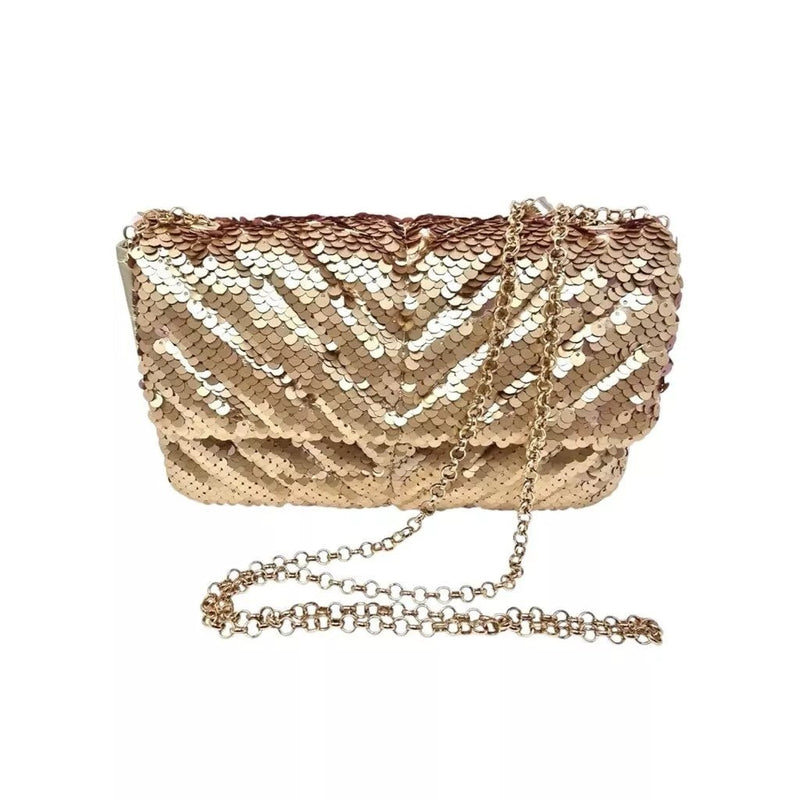 Gold Glitter Nicole MItchell Crossobdy Bag-zoom-