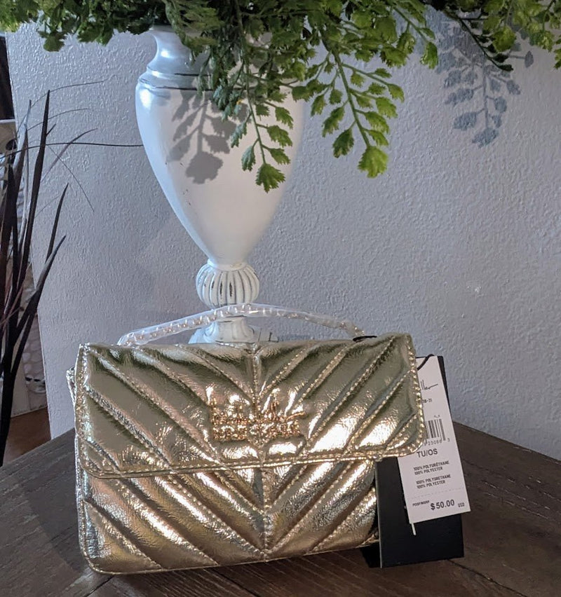 Gold Glitter Nicole MItchell Crossobdy Bag-zoom-