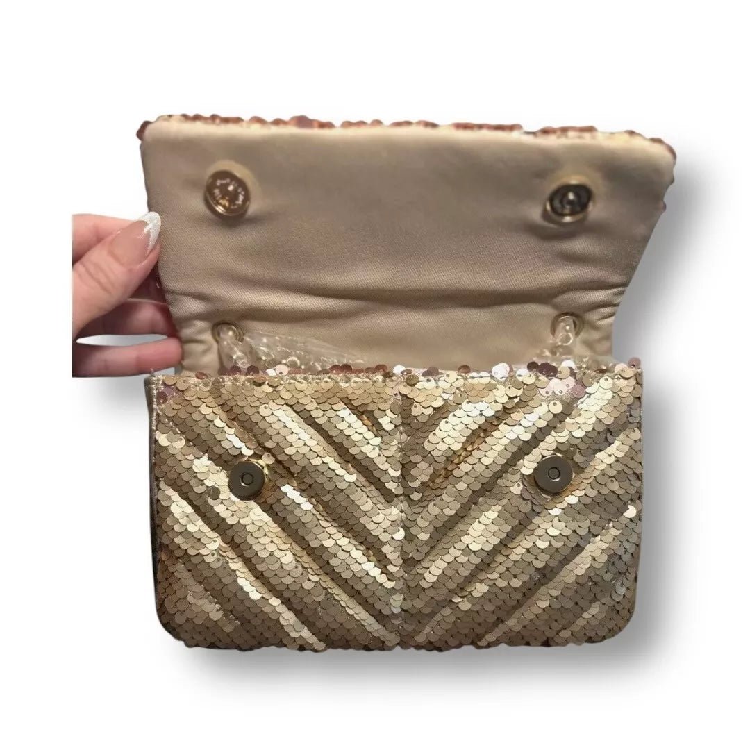 Gold Glitter Nicole MItchell Crossobdy Bag - Primrose Signature Boutique