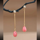 Switch Pearl Rhinestone Drop Earrings 2 image