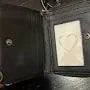 Hounds tooth Small Wallet, Black And White Gold Striped Edge - Primrose Signature Boutique