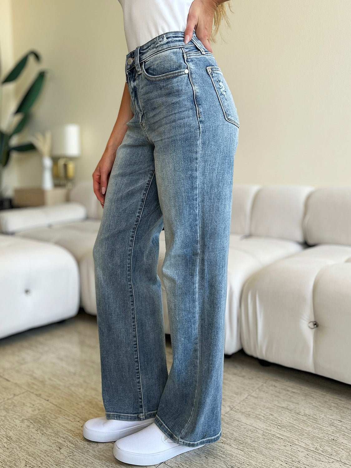 Judy Blue Full Size High Waist Straight Jeans - Primrose Signature Boutique