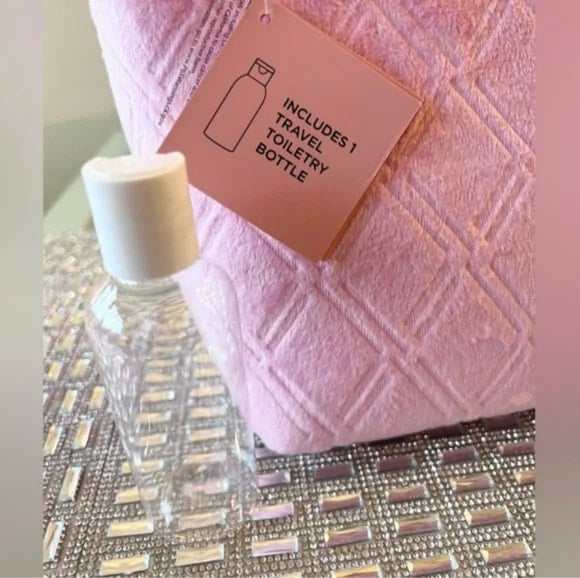 Juicy Couture Baby Pink Velvet Cosmetic Case Bundle - Primrose Signature Boutique