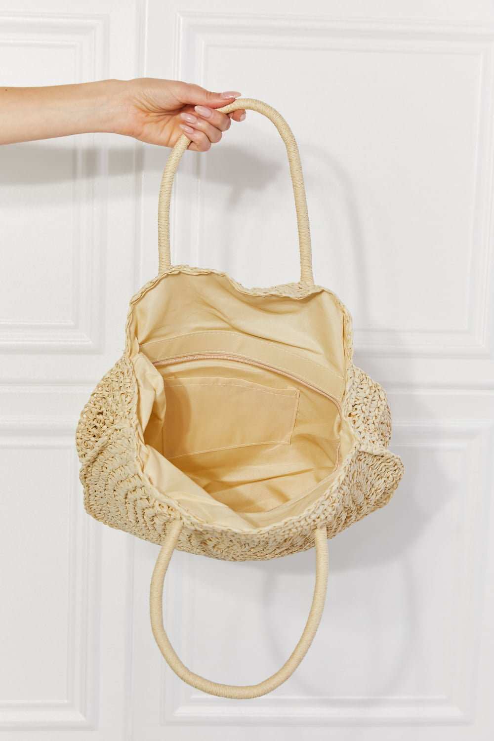 Justin Taylor Beach Date Straw Rattan Handbag in Ivory - Primrose Signature Boutique