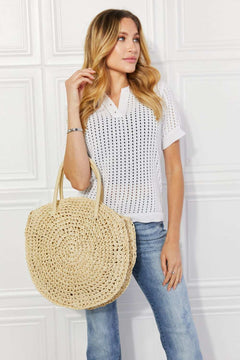Justin Taylor Beach Date Straw Rattan Handbag in Ivory - Primrose Signature Boutique