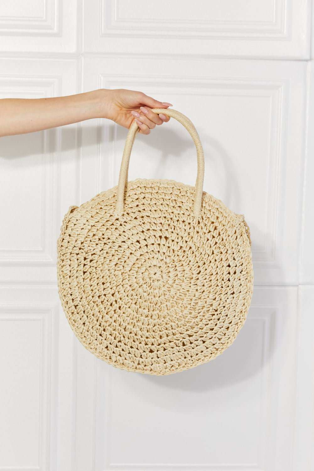 Justin Taylor Beach Date Straw Rattan Handbag in Ivory - Primrose Signature Boutique