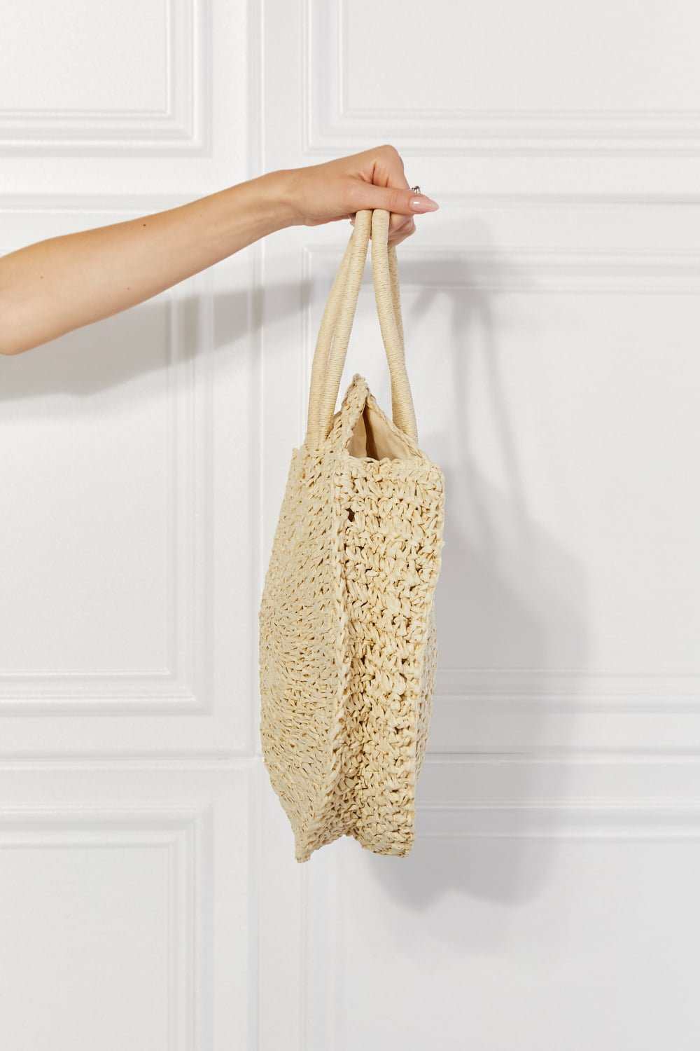 Justin Taylor Beach Date Straw Rattan Handbag in Ivory - Primrose Signature Boutique
