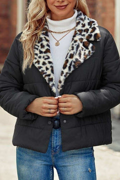 Leopard Fleece Jacket Coat UNISHE - Primrose Signature Boutique