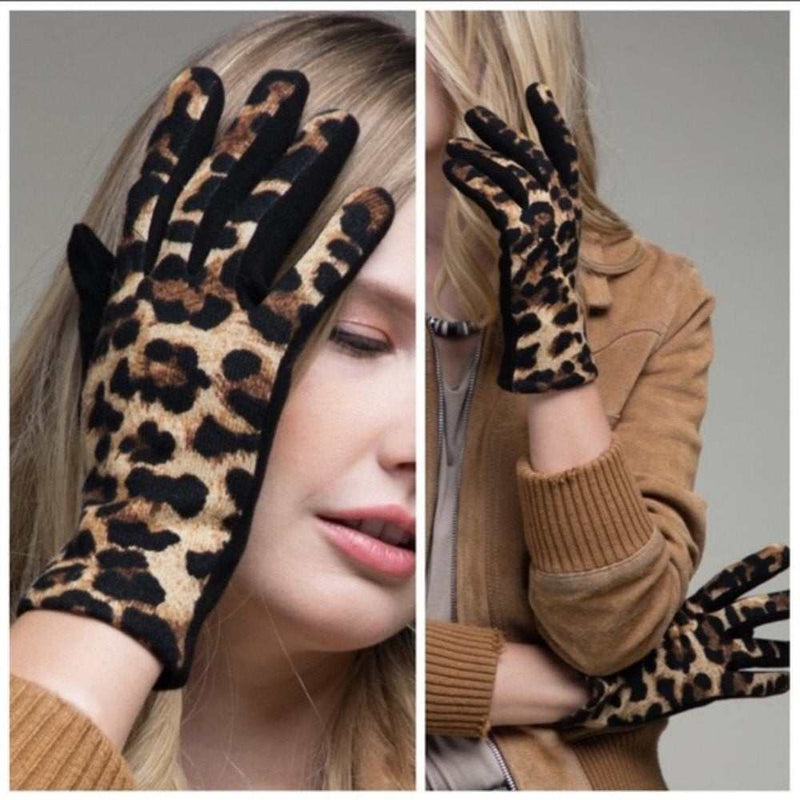 Handschuhe mit Leopardenmuster-zoom-