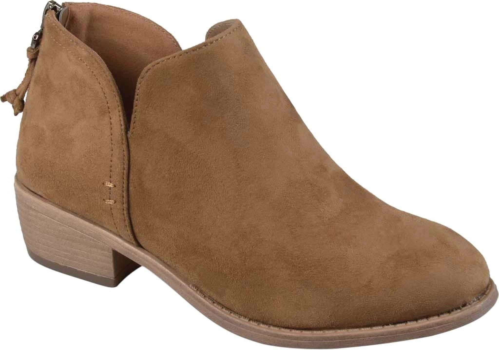 Livvy Ankle Bootie Taupe Faux Suede - Primrose Signature Boutique