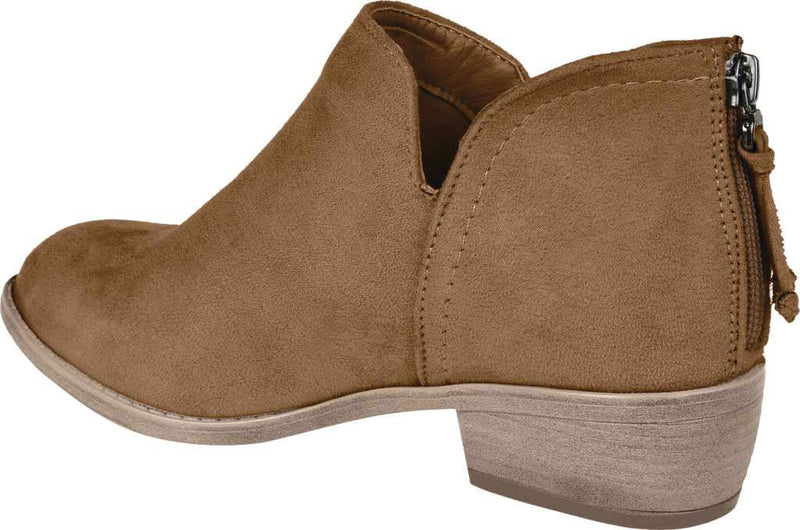 Livvy Ankle Bootie Taupe Faux Suede-zoom-