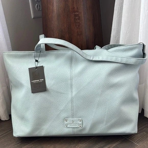 London Fog Baby Blue Extra Large 100th Anniversary Tote - Primrose Signature Boutique