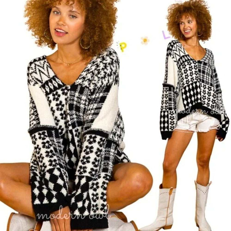 Long Sleeve Berber Sweater-zoom-