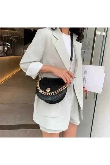 Mini Gold Chain Round Bottom Crossbody-zoom-