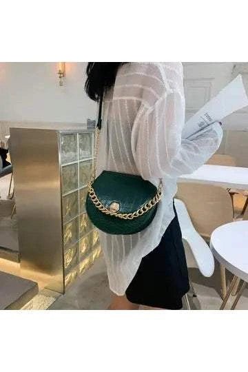 Mini Gold Chain Round Bottom Crossbody