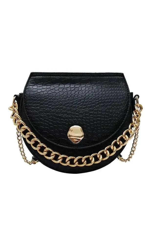 Mini Gold Chain Round Bottom Crossbody - Primrose Signature Boutique