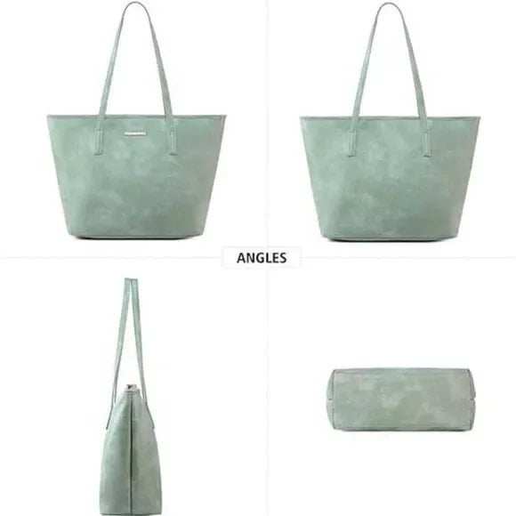 Mint Green Women's Shoulder Tote Bag - Primrose Signature Boutique