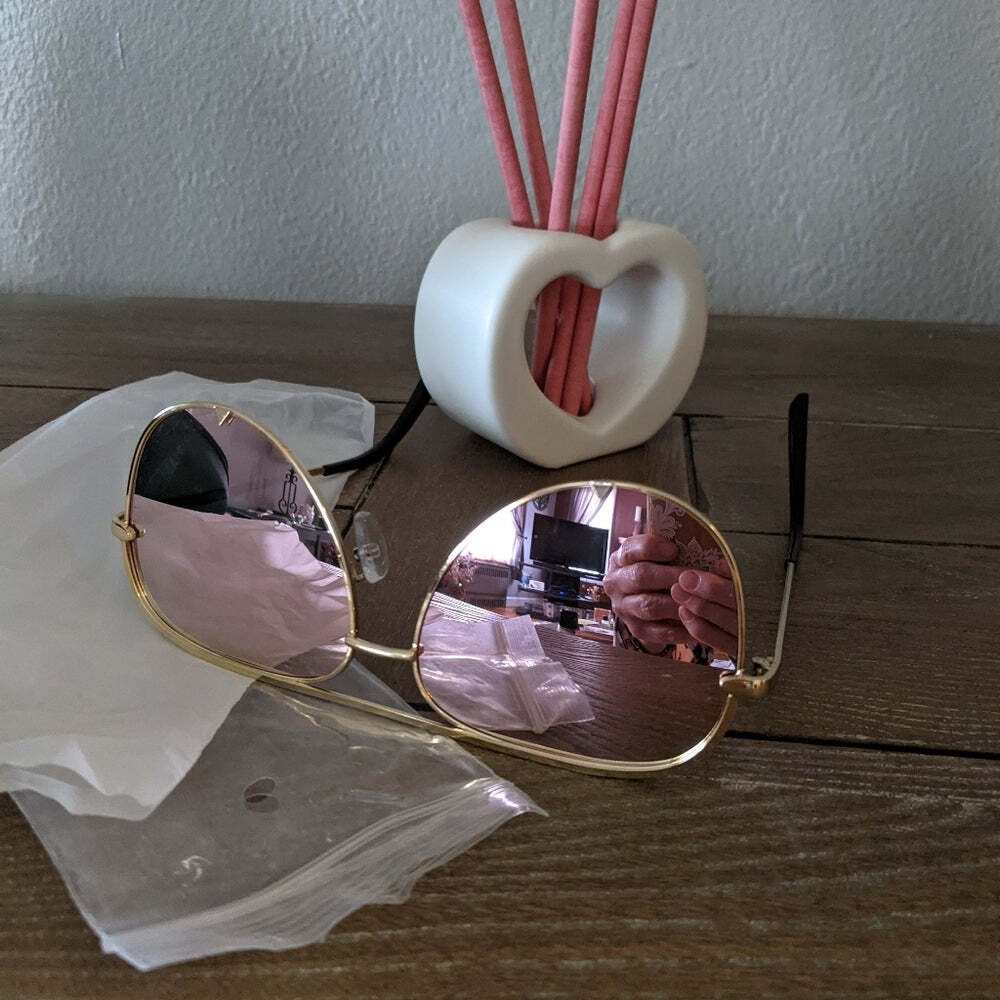 Mirrored Rose Color Sun Glasses - Primrose Signature Boutique